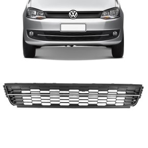 Grade Parachoque Dianteiro Central Fox 2010 a 2014 Spacefox 2011 a 2014 Preto Com Friso Cromado   