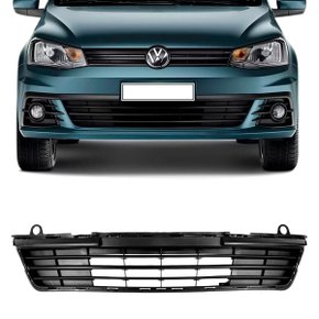 Grade Parachoque Dianteiro Central Gol Voyage G7 2016 a 2019 Preto 