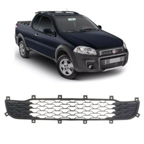 Grade Parachoque Dianteiro Central Strada 2014 a 2020 Hard Working 2017 a 2020 Freedom 2019 2020 Cinza