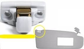 Grampo Presilha Suporte Quebra Sol Gol G5 G6 G7 Golf Amarok Polo Cinza