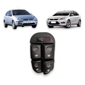 Interruptor Botão Vidro Elétrico Focus Hatch Sedan 2000 a 2008 Quadruplo (14 Pinos)