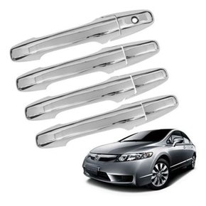 Kit Aplique de Maçaneta Cromado Civic 2007 Até 2011 4 Portas SHEKPARTS