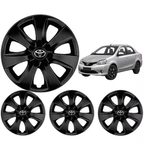 Jogo Calota Aro 14 Etios 2014 Preto 