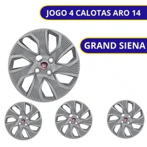 Jogo Calota Aro 14 Fiat Grand Siena 2014 Até 2015