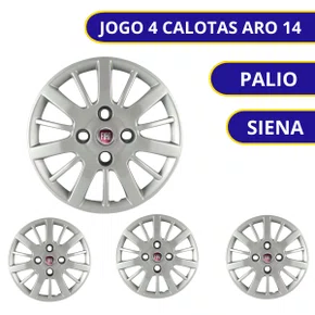 Jogo Calota Aro 14 Fiat Palio Siena 2004 Até 2016 