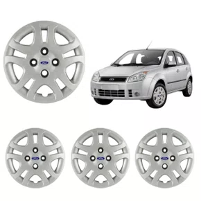 Jogo Calota Aro 14 Ford Fiesta Hatch Sedan 2011 Até 2013