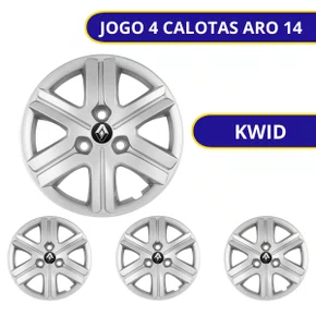Jogo Calota Aro 14 Kwid Zen 2017 Até 2021 Cubo Padrão