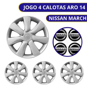 Jogo Calota aro 14 Nissan March 2015 Até 2018 Pressão