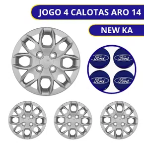 Jogo Calota Aro 14 Novo Ka Hatch Sedan 2015 Até 2018