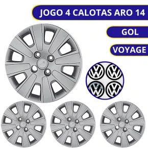 Jogo Calota Aro 14 Volkswagen Gol Voyage 2009 Até 2010