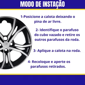 Jogo Calota Aro 15 Argo Após 2023 Prata Preto
