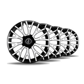 Jogo de Calotas Esportivas Aro 13 Triton Black e Silver ELITTE