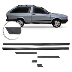 Jogo Friso Lateral Gol Parati Voyage 1987 a 1995 Estreito Preto