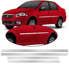 Jogo Friso Lateral Palio G4 Weekend Siena Cromado 4 Portas Cromado
