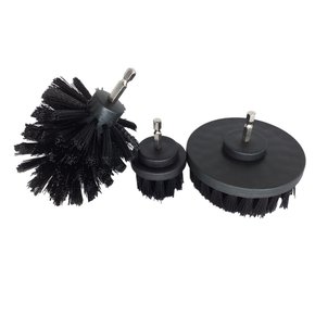 Kit 3 Escovas Para Limpeza de Estofados Agressiva Preto SIGMA