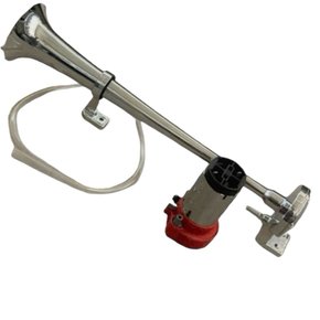 kit Buzina Maritima Cromada Com Mangueira e Compressor 12V 