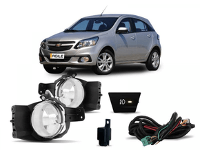 Kit Farol Auxiliar Milha Agile 2014 a 2016  Botão Modelo Original 