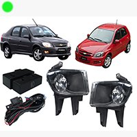 Kit Farol Auxiliar Milha Celta Prisma 2006 a 2014 Kit Completo