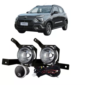 Kit Farol Auxiliar Milha Citroen C3 2023 a 2025 Kit Completo