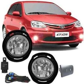 Kit Farol Auxiliar Milha Etios Hatch Sedan 2012 a 2016 Kit Completo