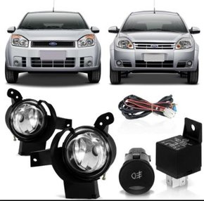 Kit Farol Auxiliar Milha Fiesta 2007 a 2009 Ka 2008 a 2011 Kit Completo