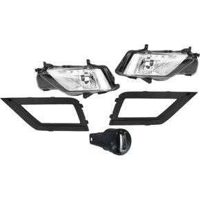 Kit Farol Auxiliar Milha Gol Voyage Saveiro G7 G8 2017 a 2022 Com Moldura Botão Modelo Original 