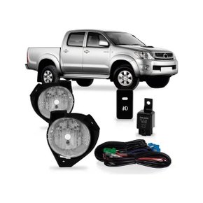 Kit Farol Auxiliar Milha Hilux SRV Aberta 2009 a 2011 Kit Completo