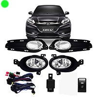 Kit Farol Auxiliar Milha HR-V 2015 a 2018 Com Molduras Botão Modelo Original