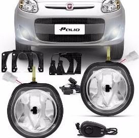 Kit Farol Auxiliar Milha Palio Novo 2012 a 2016 Kit Completo