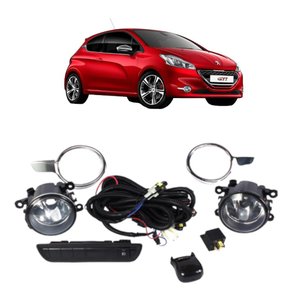 Kit Farol Auxiliar Milha Peugeot 208 2012 a 2016 Kit Completo