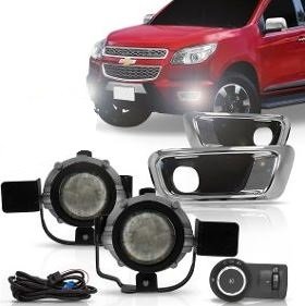 Kit Farol Auxiliar Milha S10 Trailblazer 2012 a 2016 Com Grade Kit Completo
