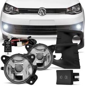 kit Farol Auxiliar Milha Saveiro Gol GVI Track 2013 a 2016  Com Grade Kit Completo 