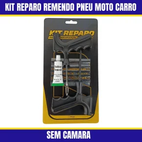 Kit Reparo Remendo Pneu Moto Carro Sem Camara