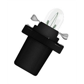 Lâmpada Amarela T5 Esmagada Pequena C/ Base Preto 1.2W Avulso 12V