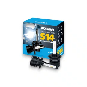 Lampada Automotiva Headlight Nano S14 LED 12V 6000K H7 Com 2 Unidades
