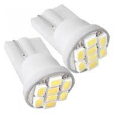 Lâmpada Led Branco T10 Esmagada Pingo 8 Gotas Avulso 12V 