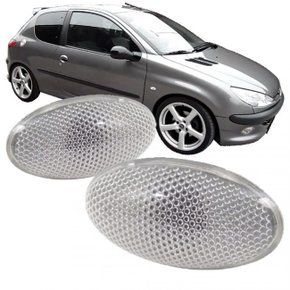 Lanterna Dianteira Lateral C3 206 207 307 2000 a 2015 Cristal Colmeia Sem Lado