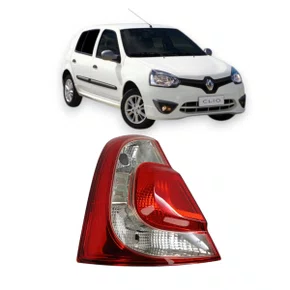 Lanterna Traseira Clio Hatch 2013 a 2016 Carcaça Preta Esquerda - FITAM