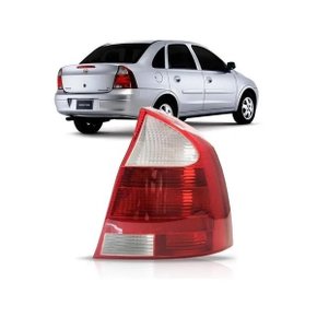 Lanterna Traseira Corsa Novo Sedan 2003 a 2012 Bicolor Esquerda Motorista