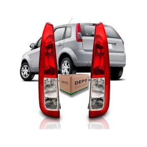 Lanterna Traseira Fiesta Hatch 2007 a 2010 Bicolor Direita Caroneiro