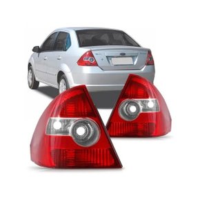 Lanterna Traseira Fiesta Sedan 2003 a 2010 Bicolor Esquerda Motorista