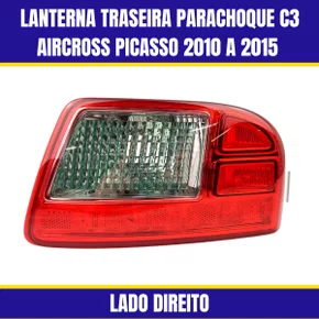 Lanterna Traseira Parachoque C3 AirCross Picasso 2010 a 2015 Lado Direito Passageiro - FITAM