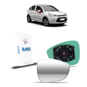 Lente C/ Base Refil Retrovisor C3 Picasso Aircross 2011 a 2021 Direito Caroneiro BLAWER