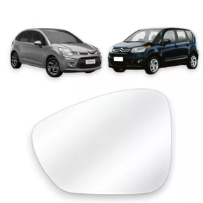 Lente C/ Base Refil Retrovisor C3 Picasso Aircross Esquerdo