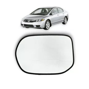 Lente C/ Base Refil Retrovisor Civic 2006 a 2011 Esquerdo
