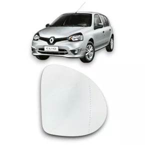 Lente C/ Base Refil Retrovisor Clio 2013 a 2018 Direito