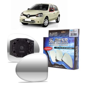 Lente C/ Base Refil Retrovisor Clio 2013 a 2018 Esquerdo Motorista BLAWER