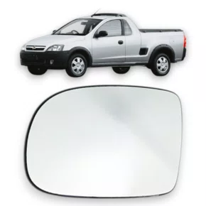 Lente C/Base Refil Retrovisor Corsa Montana Esquerdo