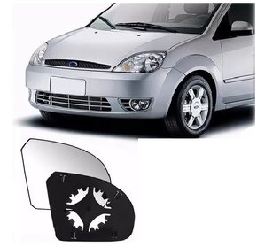 Lente C/ Base Refil Retrovisor Fiesta Ka 2002 a 2014 Direito Caroneiro 