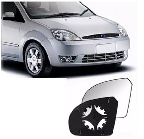 Lente C/ Base Refil Retrovisor Fiesta Ka 2002 a 2014 Esquerdo Motorista 
